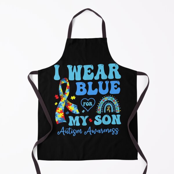 Item preview, I Wear Blue For My Son Autism Awareness Month Puzzle Ribbon Rainbow designed and sold by KrystinaGiGi.
