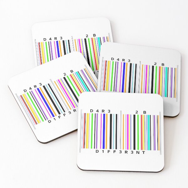 Item preview, Dare To Be Different - Colored barcode Design designed and sold by AndysTeeShop.