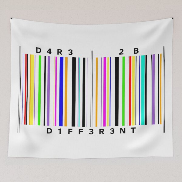 Item preview, Dare To Be Different - Colored barcode Design designed and sold by AndysTeeShop.