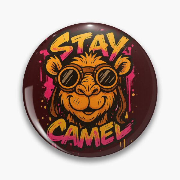Item preview, Camel wearing pilot goggles and the text "STAY CAMEL" – funny illustration designed and sold by XNewStore.
