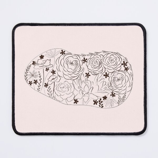 Item preview, Guinea Pig Floral Outline designed and sold by BlossomandIvy.