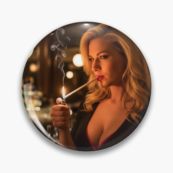 Item preview, Elegant Woman Lighting Cigarette Vintage Bar Aesthetic Design. designed and sold by Spark2Seduction.
