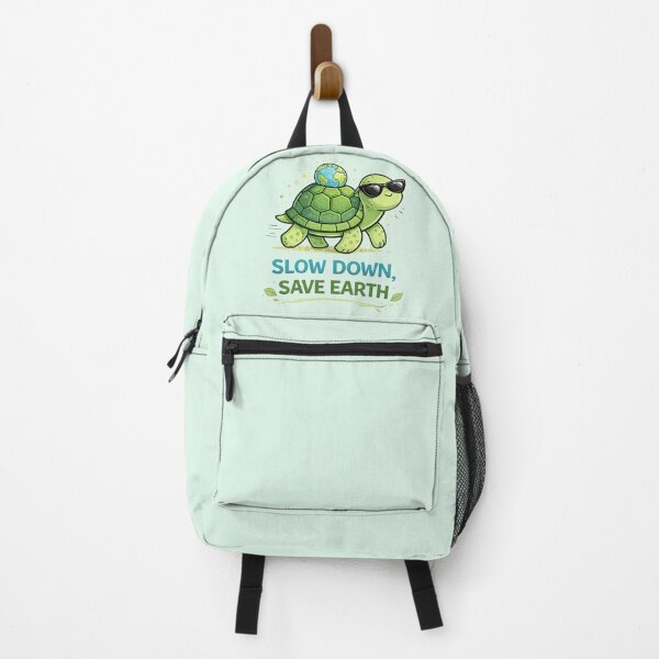 Item preview, Slow Down Save Earth – Cute Turtle Eco Design | Funny Chill Earth Day T-Shirt designed and sold by warlistop.