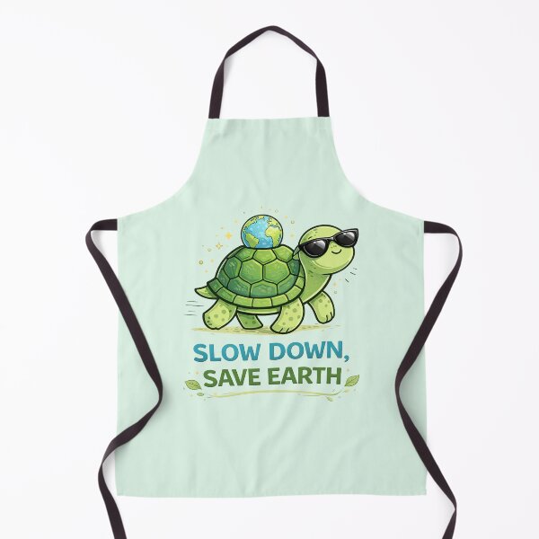 Item preview, Slow Down Save Earth – Cute Turtle Eco Design | Funny Chill Earth Day T-Shirt designed and sold by warlistop.