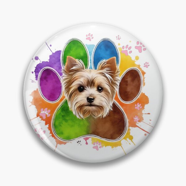 Item preview, Yorkshire Terrier Color Splash - Huella de Perro Artística Multicolore designed and sold by Skully-Studio.