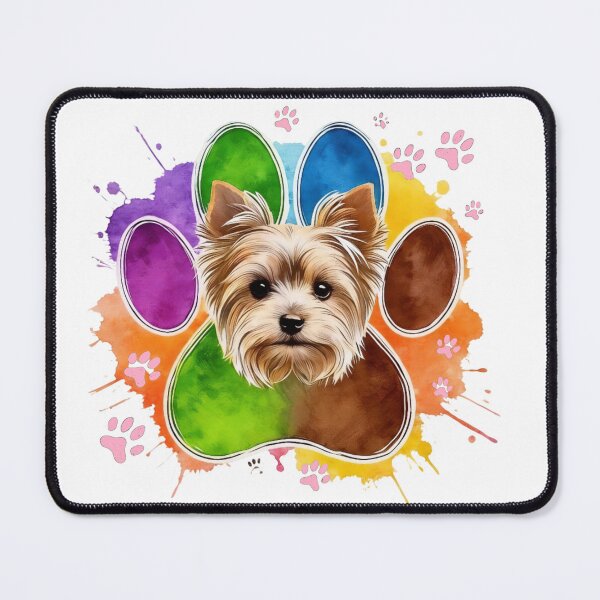 Item preview, Yorkshire Terrier Color Splash - Huella de Perro Artística Multicolore designed and sold by Skully-Studio.