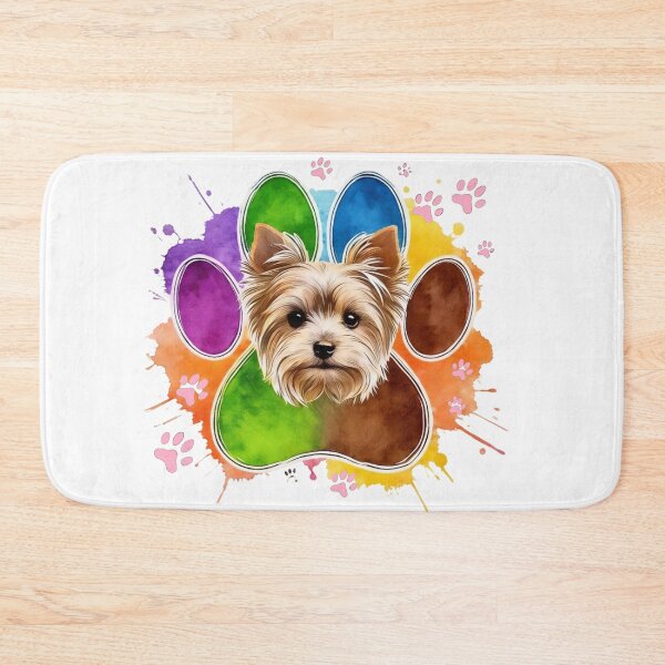 Item preview, Yorkshire Terrier Color Splash - Huella de Perro Artística Multicolore designed and sold by Skully-Studio.