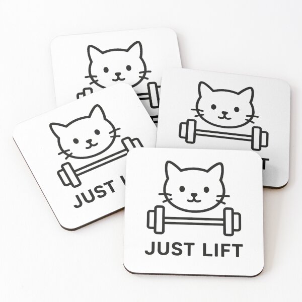Item preview, Just Lift Cat Gym, Minimal Workout Cat designed and sold by AYACHI90.