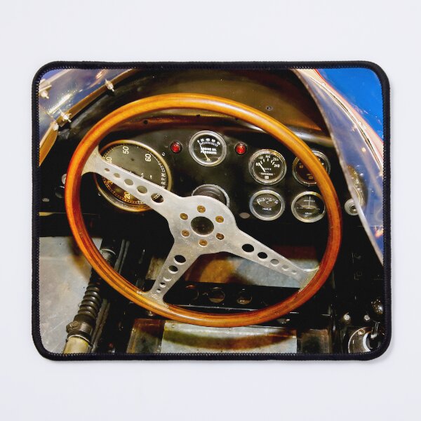 Item preview, 1954 Deutsch et Bonnet DB Renault Racecar Dashboard - Vintage Racing Cockpit with Wooden Steering Wheel designed and sold by Peter Kraaibeek | Generative Designs and Car Art.