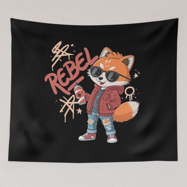 Item preview, Cool Rebel Fox Graffiti Streetwear Art Design designed and sold by Ahmed-khafagy.