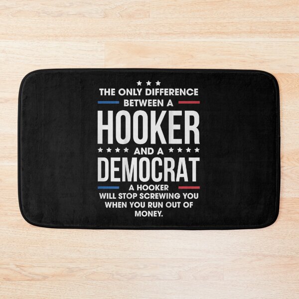 Item preview, Funny Political Sarcasm Hooker vs Democrat Conservative Humorous Statement Design Idea designed and sold by Taniyah Gomes.