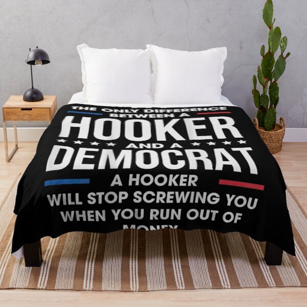 Item preview, Funny Political Sarcasm Hooker vs Democrat Conservative Humorous Statement Design Idea designed and sold by Taniyah Gomes.