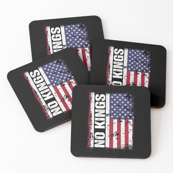 Item preview, Anti Trump No Kings Protest Vintage American Flag on Black designed and sold by Artycom.