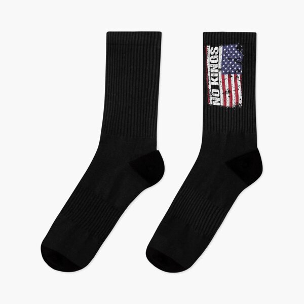 Item preview, Anti Trump No Kings Protest Vintage American Flag on Black designed and sold by Artycom.