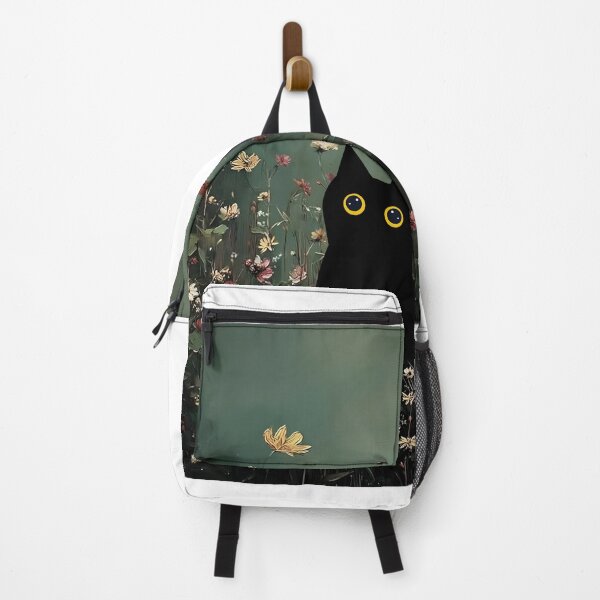 Item preview, Aesthetic Black Cat Meadow Garden designed and sold by PurrfectHome.