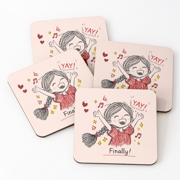 Item preview, Finally Friday Mood Sticker | Funny Relatable Happy Girl Cartoon | Weekend Freedom Vibes designed and sold by Moodypops.