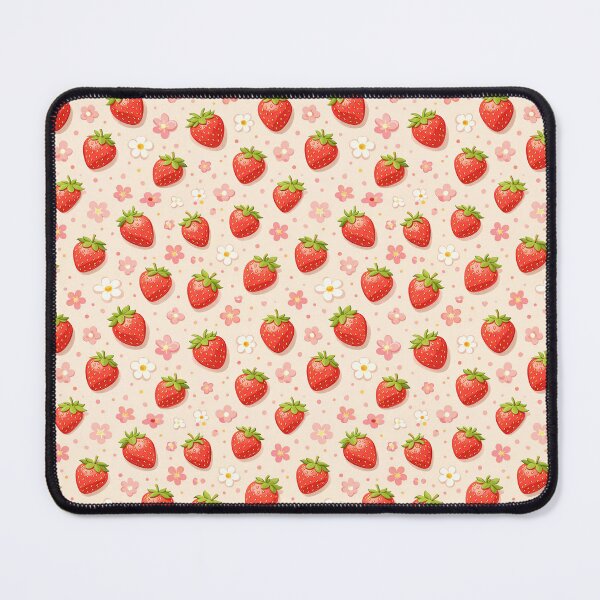 Item preview, Pattern of soft strawberries and flowers designed and sold by Imprearte.