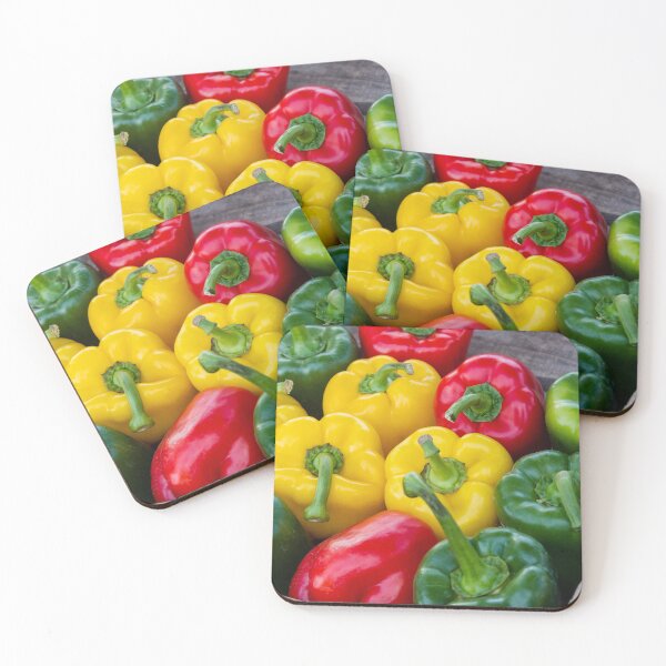 Item preview, Colorful Fresh Bell Peppers In Crate Red Yellow And Green Vegetables For Market Or Cooking designed and sold by Nmallia.