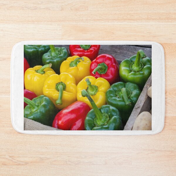 Item preview, Colorful Fresh Bell Peppers In Crate Red Yellow And Green Vegetables For Market Or Cooking designed and sold by Nmallia.