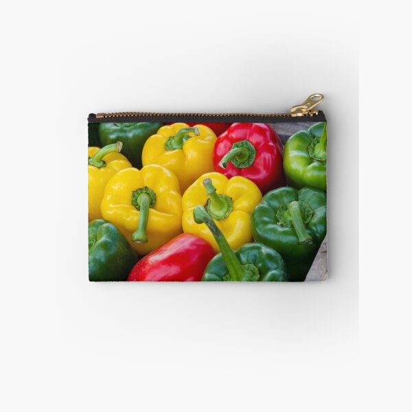 Item preview, Colorful Fresh Bell Peppers In Crate Red Yellow And Green Vegetables For Market Or Cooking designed and sold by Nmallia.