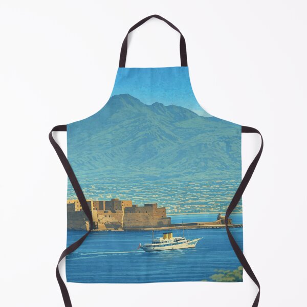Item preview, Coastal View of Castel dell’Ovo with Mount Vesuvius in the Background designed and sold by darekkocurek.