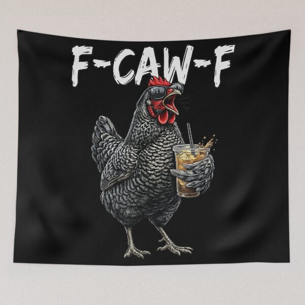 Item preview, F-CAW-F Funny Chicken Drinking Iced Coffee Sarcastic Hen With Sunglasses Design designed and sold by Serene woods.