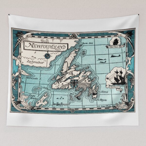 Item preview, Vintage Newfoundland Magic Map designed and sold by The Archive Alchemist.