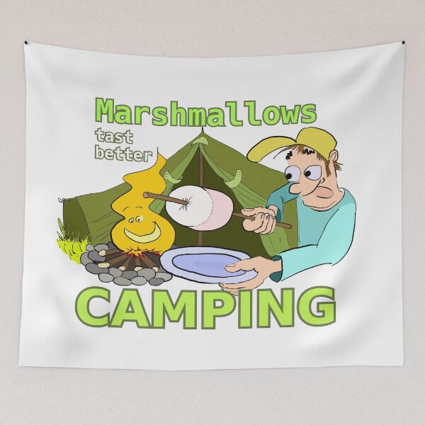 Item preview, Camping with Marshmallows designed and sold by LittleGreyMan2026.