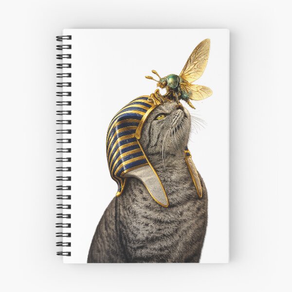 Item preview, Ancient Egyptian Cat Bastet and Sacred Beetle Scarab Khepri – Surreal Pharaoh Kitty Aesthetic, Kemet  designed and sold by TuyaArts.