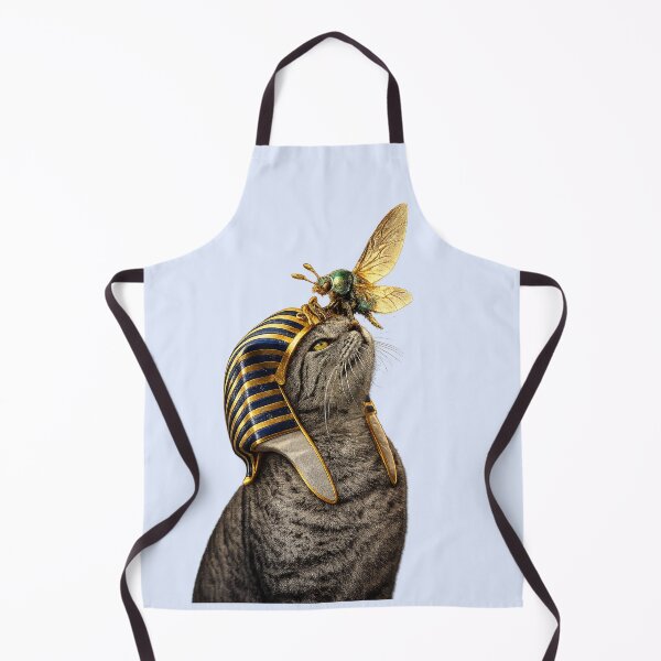 Item preview, Ancient Egyptian Cat Bastet and Sacred Beetle Scarab Khepri – Surreal Pharaoh Kitty Aesthetic, Kemet designed and sold by TuyaArts.