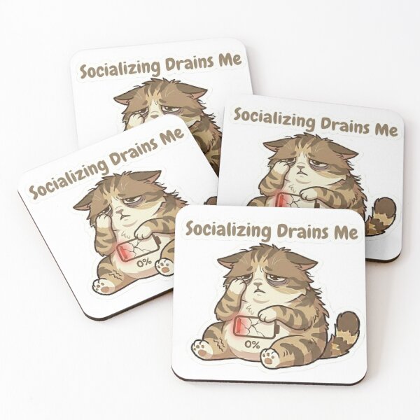 Item preview, Introvert Cat Shirt – Social Anxiety Cat Meme designed and sold by Meowza Studio.
