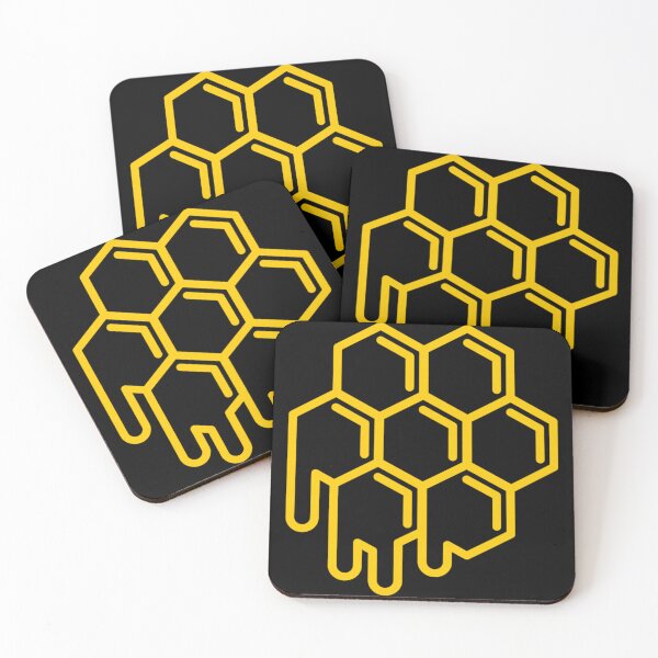 Item preview, Golden Honeycomb Dripping Honey Bee Keeper Nature Inspired Geometric Hive Abstract Art designed and sold by Serene woods.