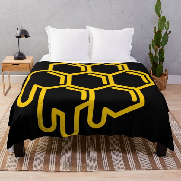 Item preview, Golden Honeycomb Dripping Honey Bee Keeper Nature Inspired Geometric Hive Abstract Art designed and sold by Serene woods.