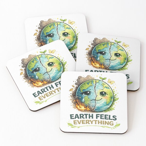 Item preview, Earth Feels Everything – Emotional Climate Change Art | Thought-Provoking Eco Design designed and sold by warlistop.