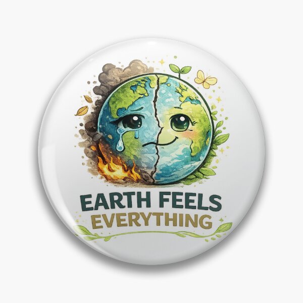 Item preview, Earth Feels Everything – Emotional Climate Change Art | Thought-Provoking Eco Design designed and sold by warlistop.