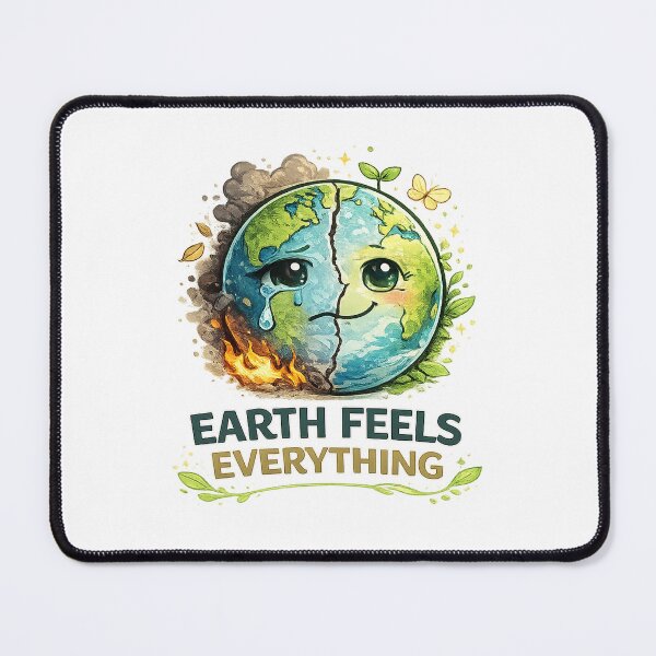 Item preview, Earth Feels Everything – Emotional Climate Change Art | Thought-Provoking Eco Design designed and sold by warlistop.