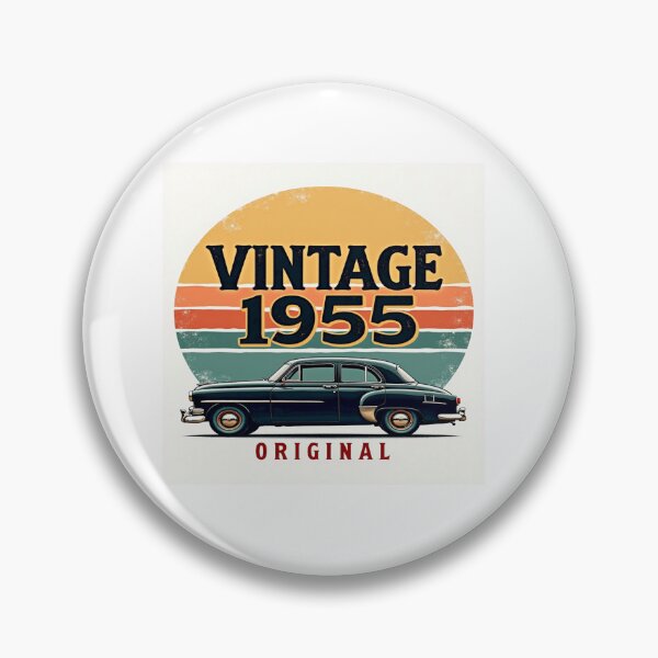 Item preview, Classic 1955 Car with Retro Sun Stripes designed and sold by mittie101.