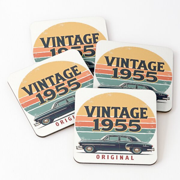Item preview, Classic 1955 Car with Retro Sun Stripes designed and sold by mittie101.