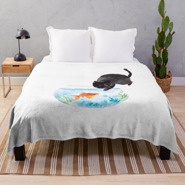 Item preview, Black Cat and Goldfish designed and sold by uunaa.