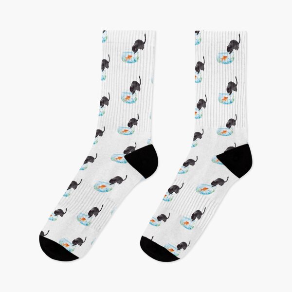 Item preview, Black Cat and Goldfish designed and sold by uunaa.