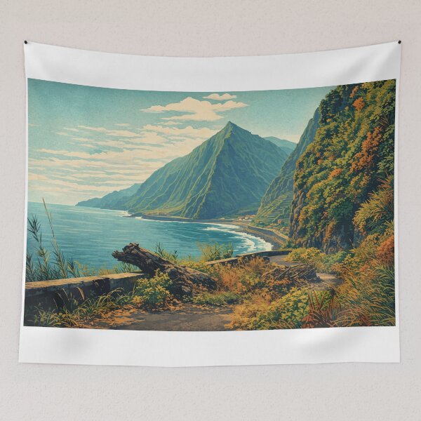 Item preview, Scenic View of Ribeira de Inferno Old Road on Madeira Island designed and sold by darekkocurek.