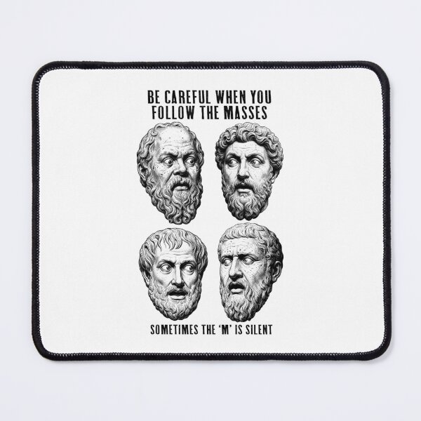 Item preview, Funny Philosophy Socrates Aurelius Aristotle Plato Masses designed and sold by GrandeDuc.