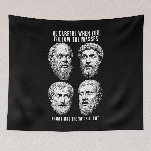 Item preview, Funny Philosophy Socrates Aurelius Aristotle Plato Masses designed and sold by GrandeDuc.
