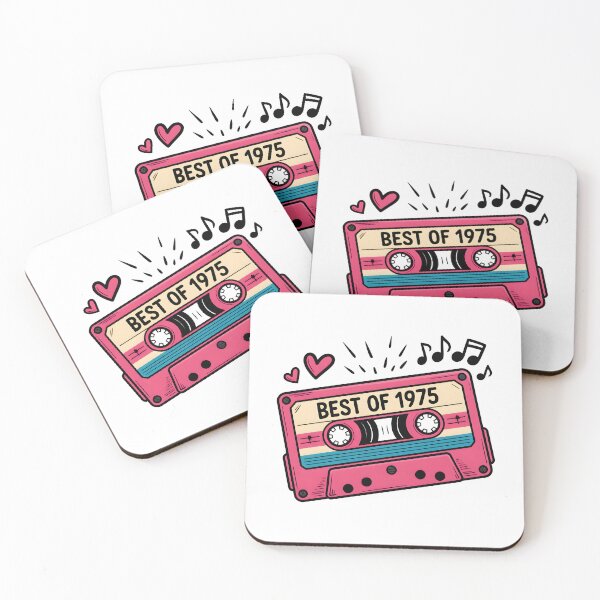 Item preview, Best of 1975 Vintage Cassette Tape Retro Music Design designed and sold by ArcticFoxStudio.