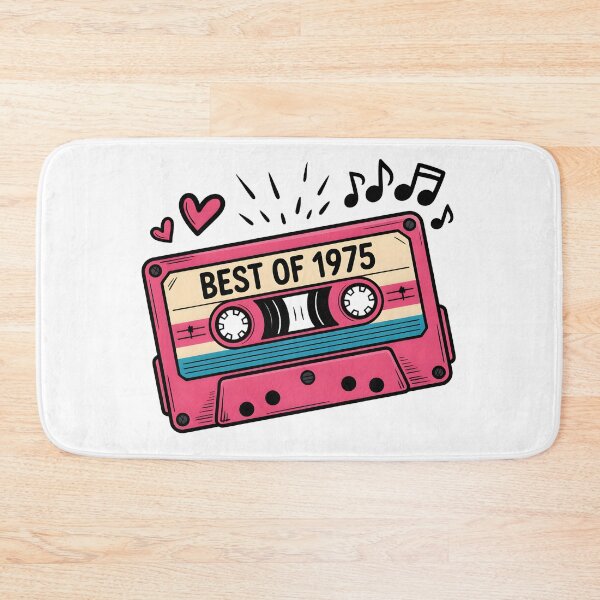 Item preview, Best of 1975 Vintage Cassette Tape Retro Music Design designed and sold by ArcticFoxStudio.