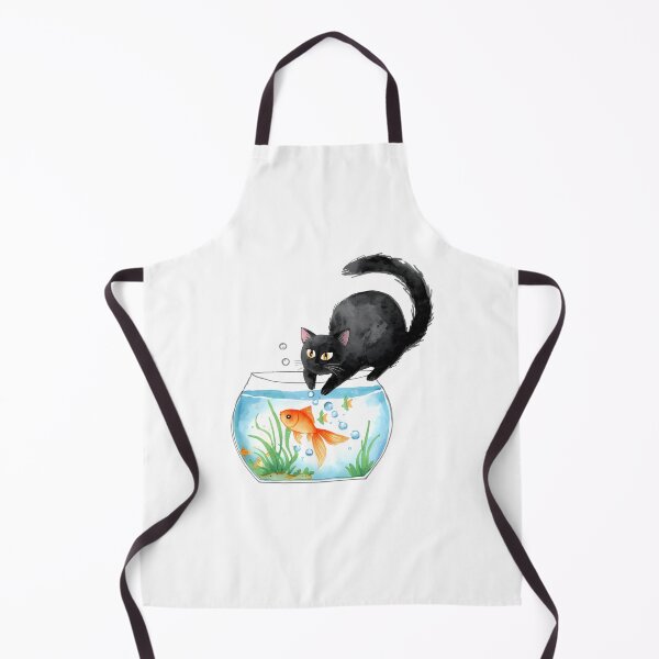 Item preview, Black Cat and Goldfish designed and sold by uunaa.
