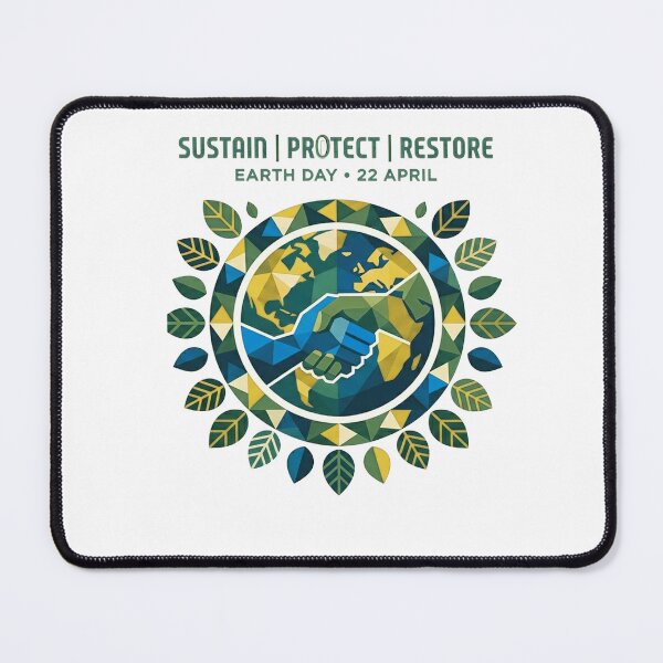 Item preview, earth day sustain- protect-restore designed and sold by Mudikeys.