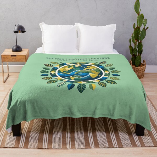 Item preview, earth day sustain- protect-restore designed and sold by Mudikeys.