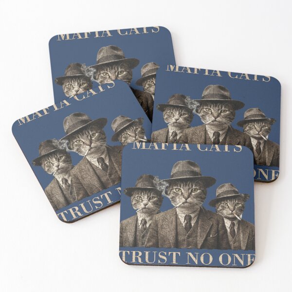 Item preview, Mafia Cats Trust No One Vintage Gangster Cat Shirt designed and sold by Negisandeep studio.