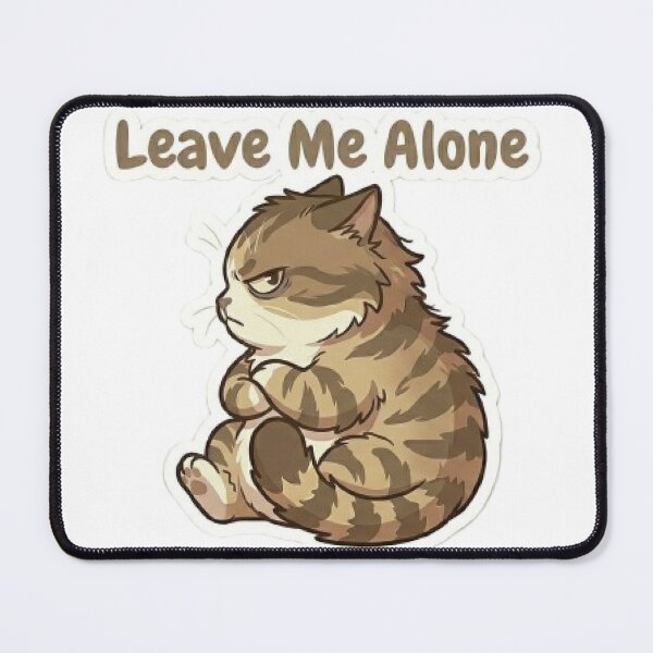 Item preview, Grumpy Cat Shirt – Leave Me Alone Funny Cat Meme designed and sold by Meowza Studio.